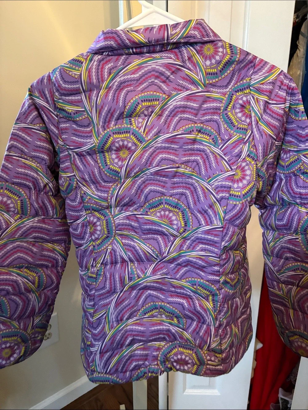 Patagonia Kids Purple Patterned insulated Puffer Down Jacket